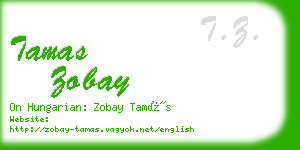 tamas zobay business card